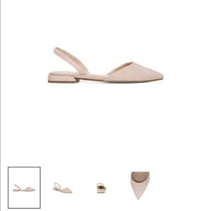 Franco Sarto Nikki Suede Slingback Flats - blush